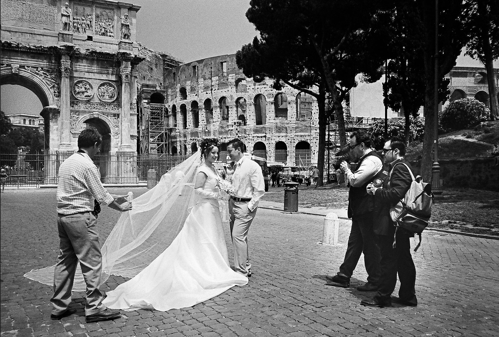 Bride and Groom, The Colosseum, Rome, Italy