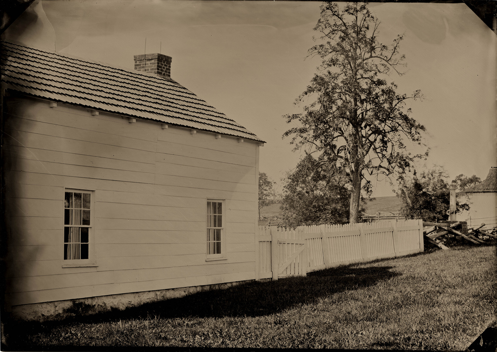 Gettysburg Battlefield-Union Headquarters, Tintype